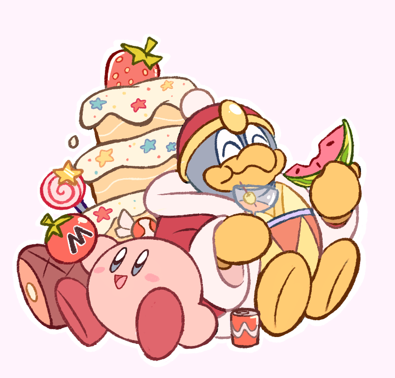 kirby and king dedede (kirby) drawn by mooseman-draws