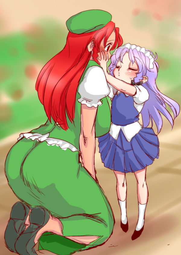izayoi sakuya and hong meiling (touhou) drawn by danna_(karatekikku)