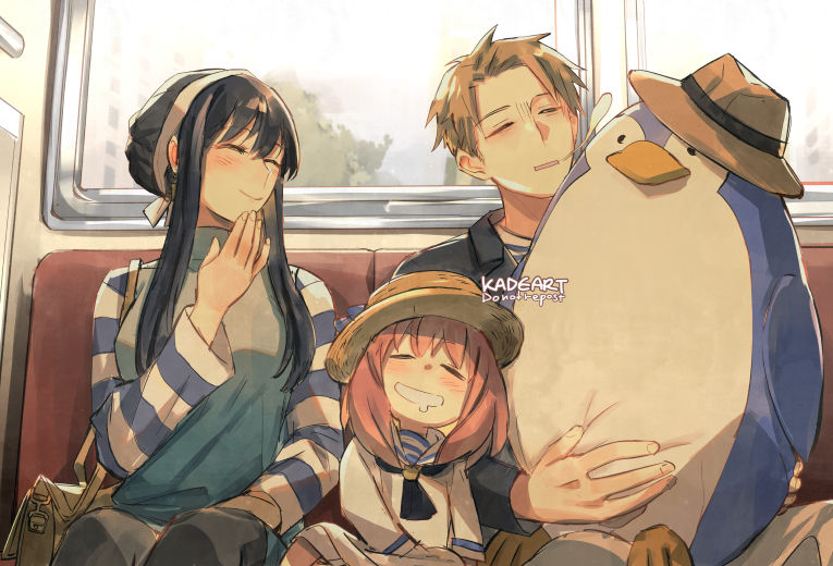 yor briar, anya, and twilight (spy x family) drawn by kadeart