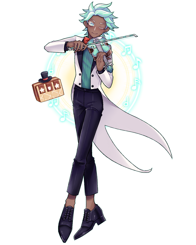 mint choco cookie and mr. fa-sol-la-si (cookie run) drawn by greenriverknight
