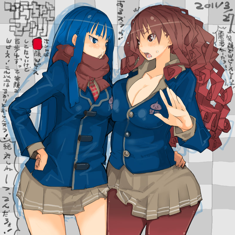 matsuri and zura (original) drawn by takayama_toshinori