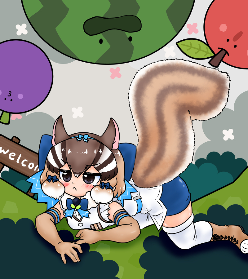 siberian chipmunk (kemono friends and 1 more) drawn by edamamezooooo