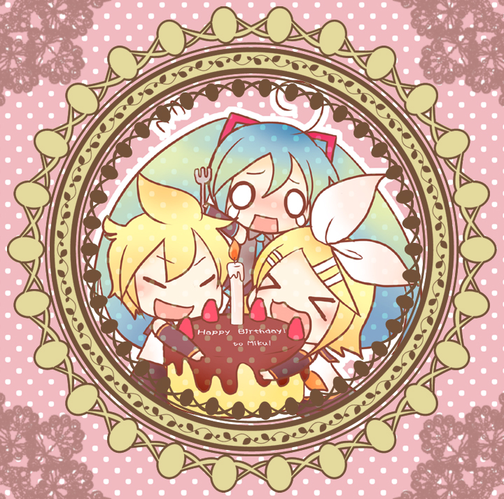 hatsune miku, kagamine rin, and kagamine len (vocaloid) drawn by y_ojisan