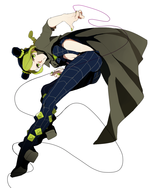 kujo jolyne (jojo no kimyou na bouken and 1 more) drawn by redlark_(r083)