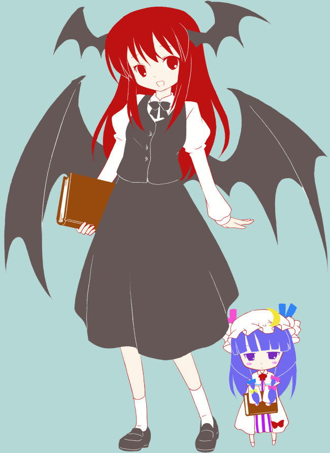 patchouli knowledge and koakuma (touhou) drawn by michii_yuuki
