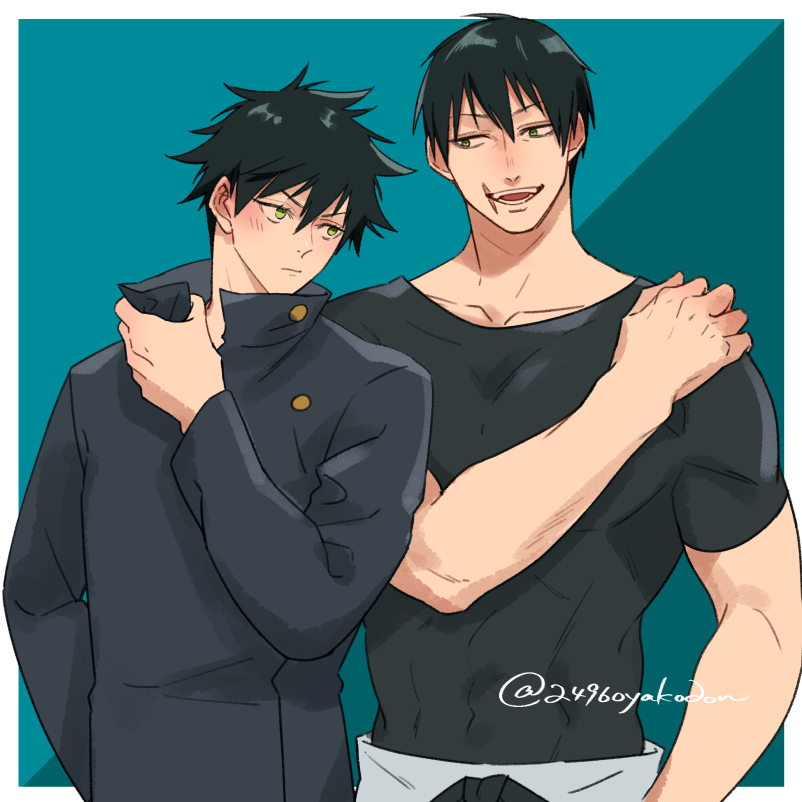 fushiguro megumi and fushiguro touji (jujutsu kaisen) drawn by 2496oyakodon