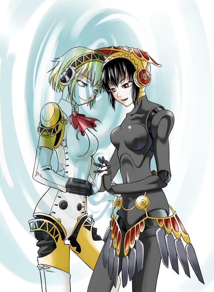 aigis and metis (persona and 2 more) drawn by keisei_fuji
