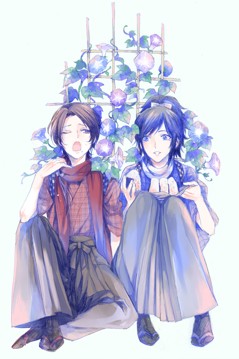 kashuu kiyomitsu and yamato-no-kami yasusada (touken ranbu) drawn by nair_(mindcreator)