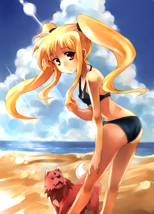 fate testarossa and arf (lyrical nanoha and 2 more) drawn by kouno_hikaru