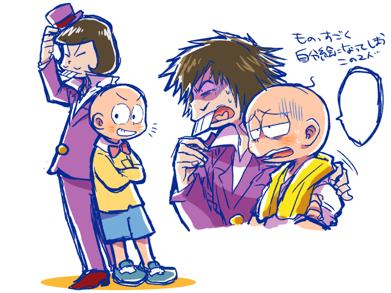 chibita and iyami (osomatsu and 2 more) drawn by tsubuta_hiro