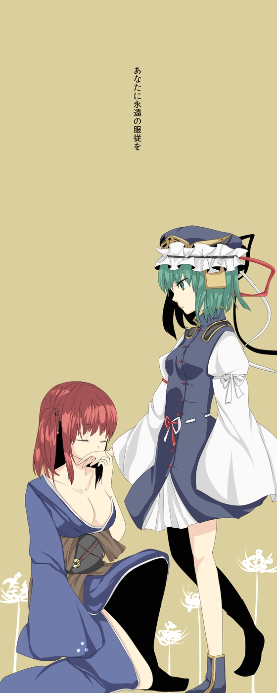 shiki eiki and onozuka komachi (touhou) drawn by shouko_(airen)