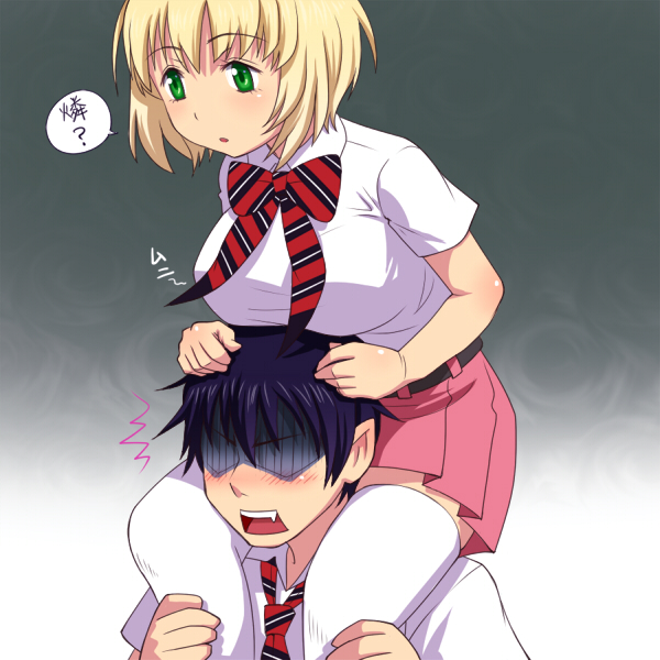 okumura rin and moriyama shiemi (ao no exorcist) drawn by meow_(nekodenki)