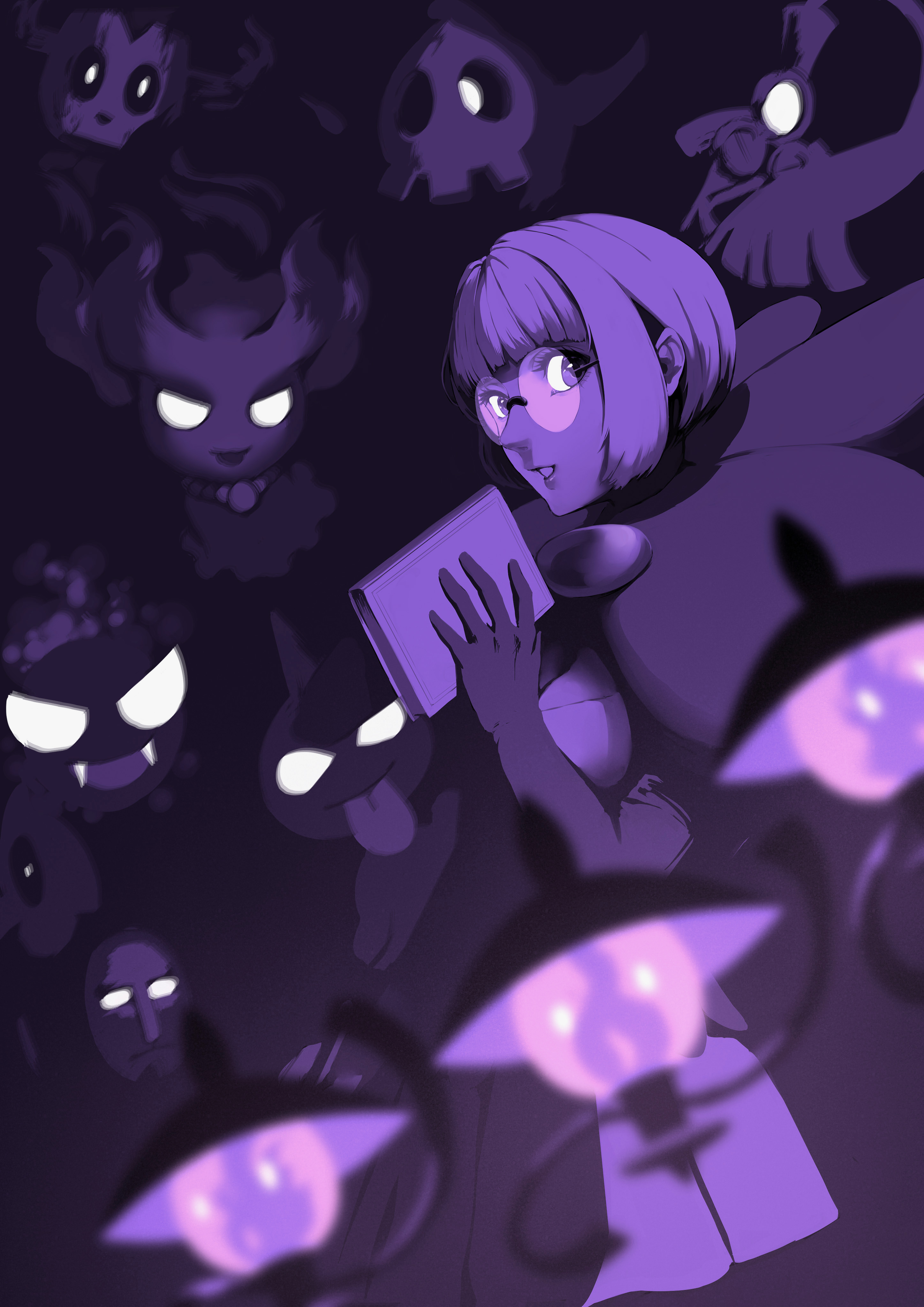 Gastly Misdreavus Shauntal Duskull Lampent And 4 More Pokemon And 2 More Drawn By Yasaidon Danbooru