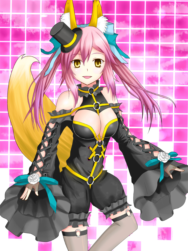 tamamo and tamamo no mae (fate and 2 more) drawn by tetsu_(114351)