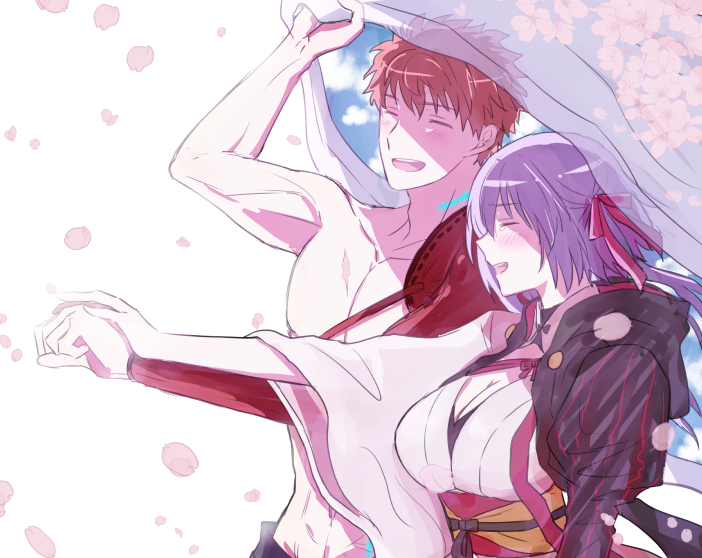 emiya shirou, matou sakura, and senji muramasa (fate and 3 more) drawn by sunameri_ai