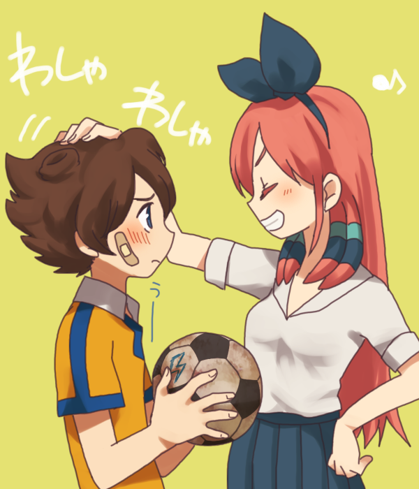 matsukaze tenma and seto midori (inazuma eleven and 1 more) drawn by mkrnsrd