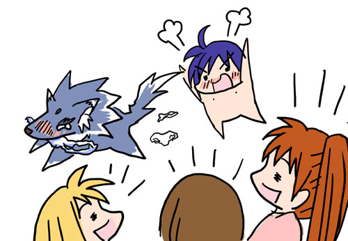fate testarossa, takamachi nanoha, yagami hayate, subaru nakajima, and zafira (lyrical nanoha and 1 more) drawn by iguchi_sentarou