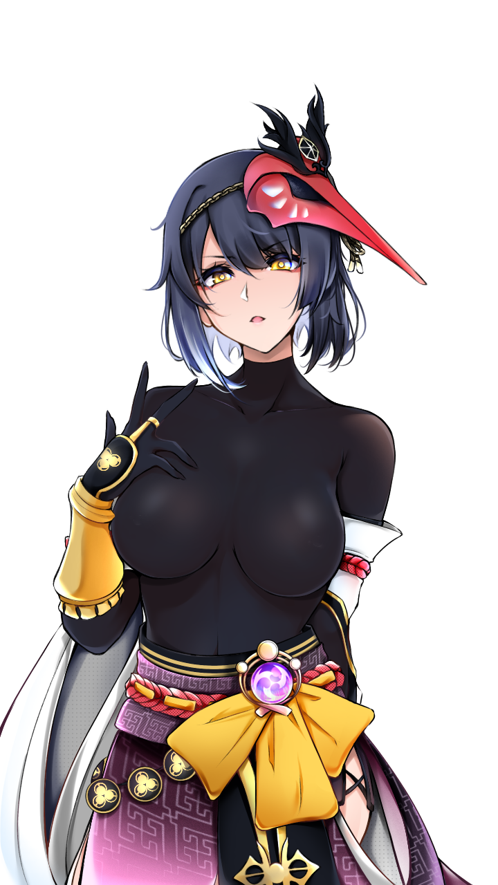 kujou sara (genshin impact) drawn by long_xue