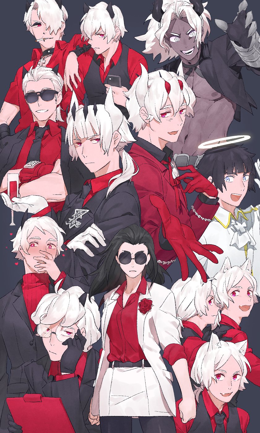 lucifer, modeus, justice, helltaker, cerberus, and 5 more (helltaker)