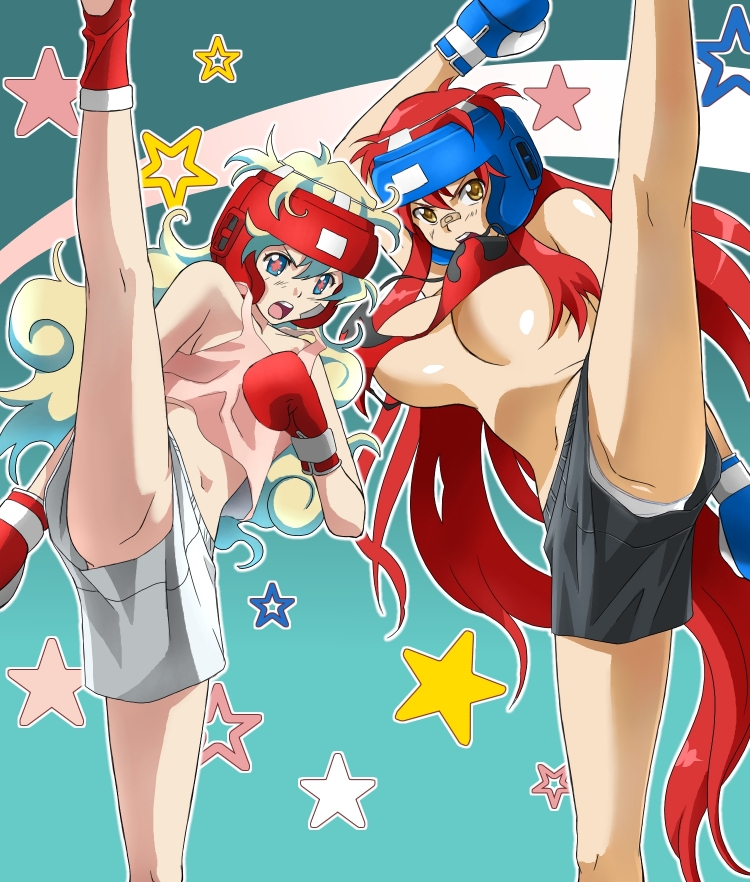 yoko littner and nia teppelin (tengen toppa gurren lagann) drawn by switch01