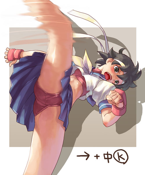 kasugano sakura (street fighter and 1 more) drawn by katahira_masashi
