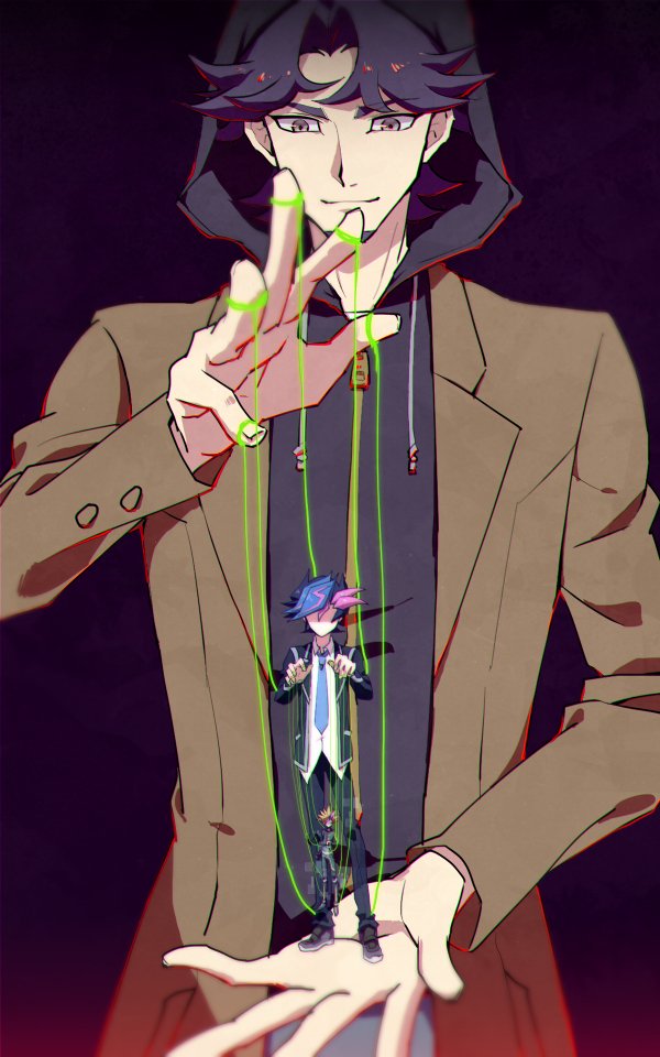 fujiki yusaku, playmaker, and kusanagi shouichi (yu-gi-oh! and 1 more) drawn by sanagi_2