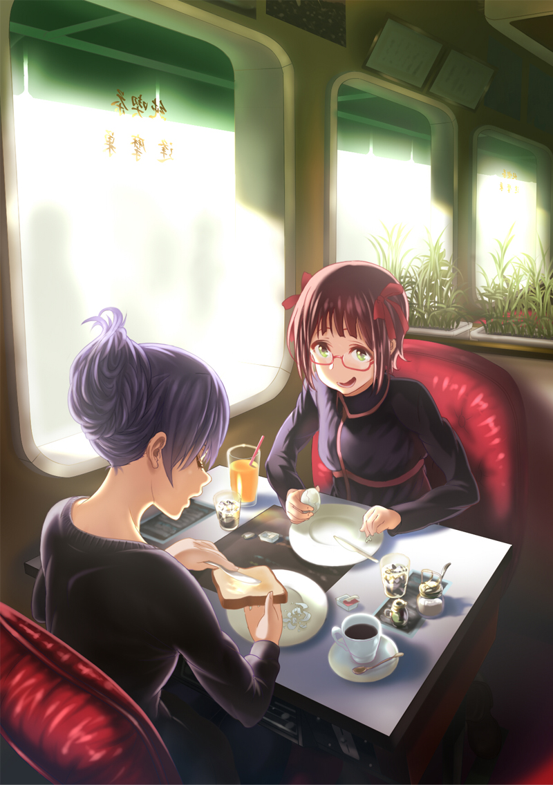 kisaragi chihaya and amami haruka (idolmaster) drawn by kodoku_to_sukoshi_niteru