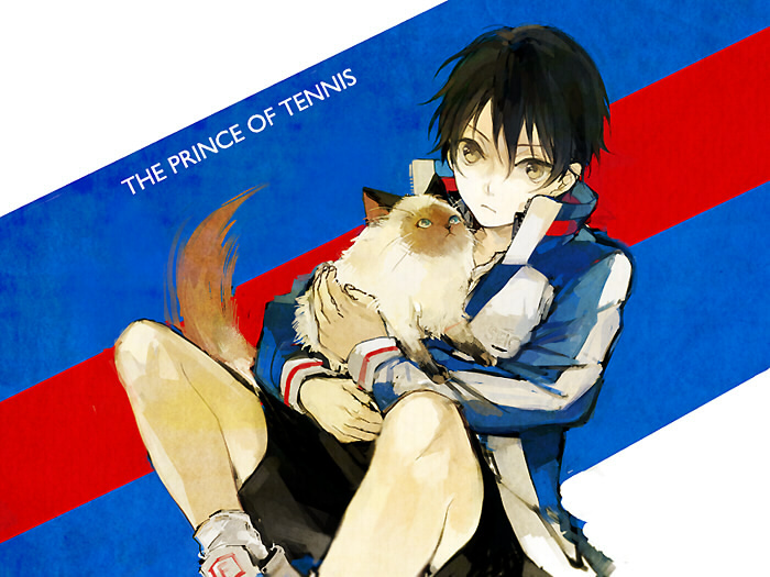 echizen ryooma and karupin (tennis no ouji-sama) drawn by lupicam