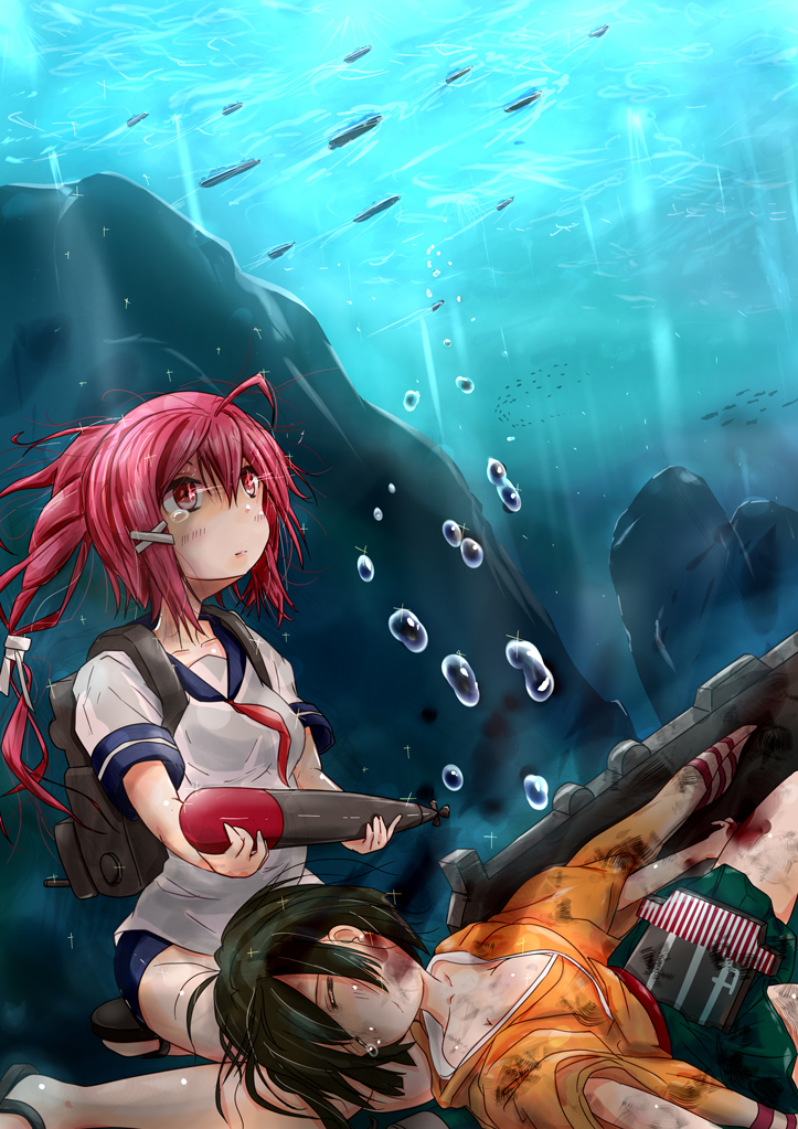 hiryuu and i-168 (kantai collection) drawn by ootsuka_kecchi
