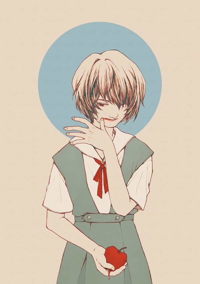 ayanami rei (neon genesis evangelion) drawn by cynthia_tedy