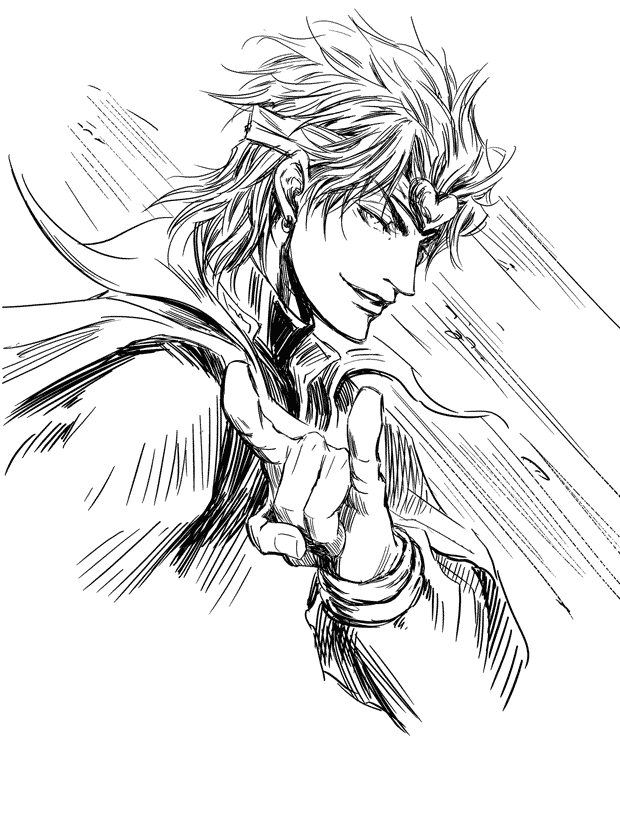 dio brando (jojo no kimyou na bouken and 1 more) drawn by kyo-ra