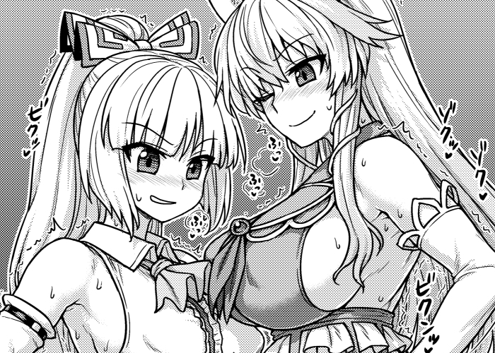 fujiwara no mokou, kamishirasawa keine, and ex-keine (touhou) drawn by itou_yuuji