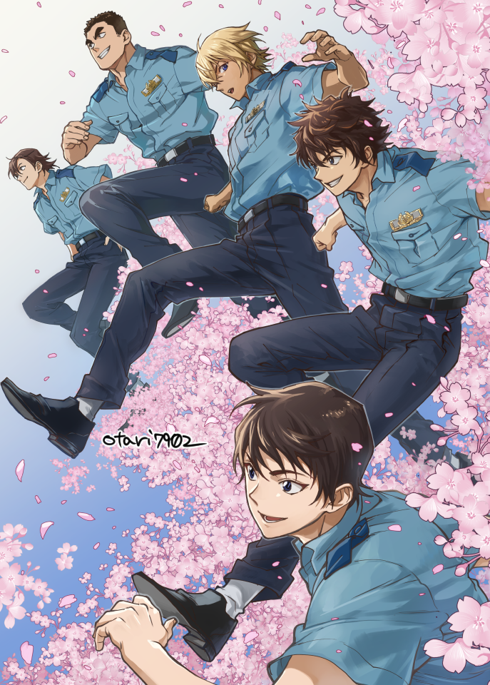 amuro tooru, scotch, matsuda jinpei, hagiwara kenji, and date wataru (meitantei conan) drawn by indesign
