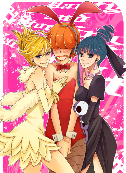 stocking, panty, honekoneko, and brief (panty & stocking with garterbelt) drawn by yuma0516