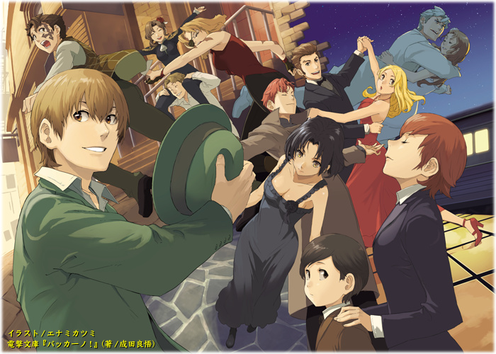 chane laforet, claire stanfield, firo prochainezo, miria harvent, ennis, and 8 more (baccano!) drawn by enami_katsumi