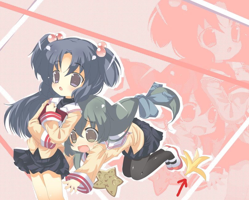 ibuki fuuko and ichinose kotomi (clannad) drawn by omiso_(omiso)