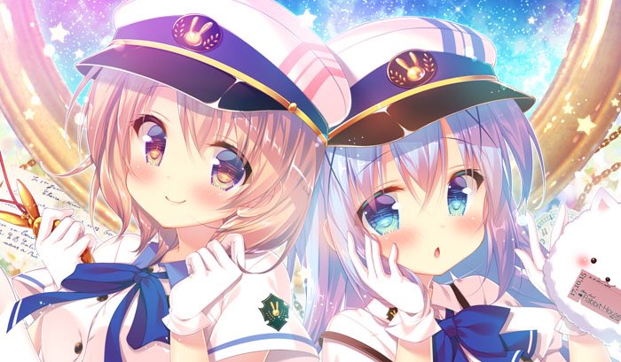 kafuu chino and hoto cocoa (gochuumon wa usagi desu ka?) drawn by mitsumomo_mamu