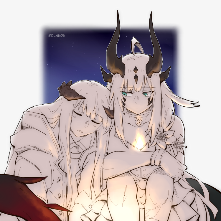 reed, bagpipe, and reed the flame shadow (arknights) drawn by dlanon
