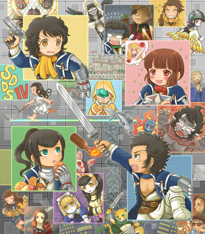 alice, lucifer, flynn, isabeau, ose, and 16 more (shin megami tensei and 1 more) drawn by kuro5337