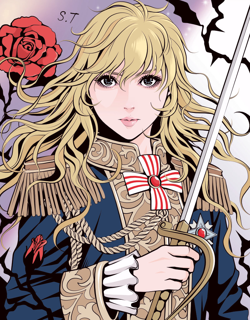 oscar francois de jarjayes (versailles no bara) drawn by takanashi_shin