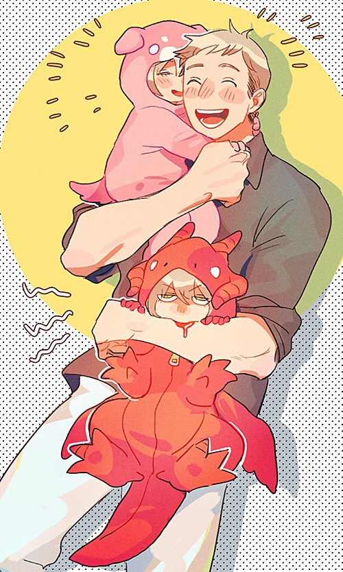 falin touden and laios touden (dungeon meshi) drawn by saiko67