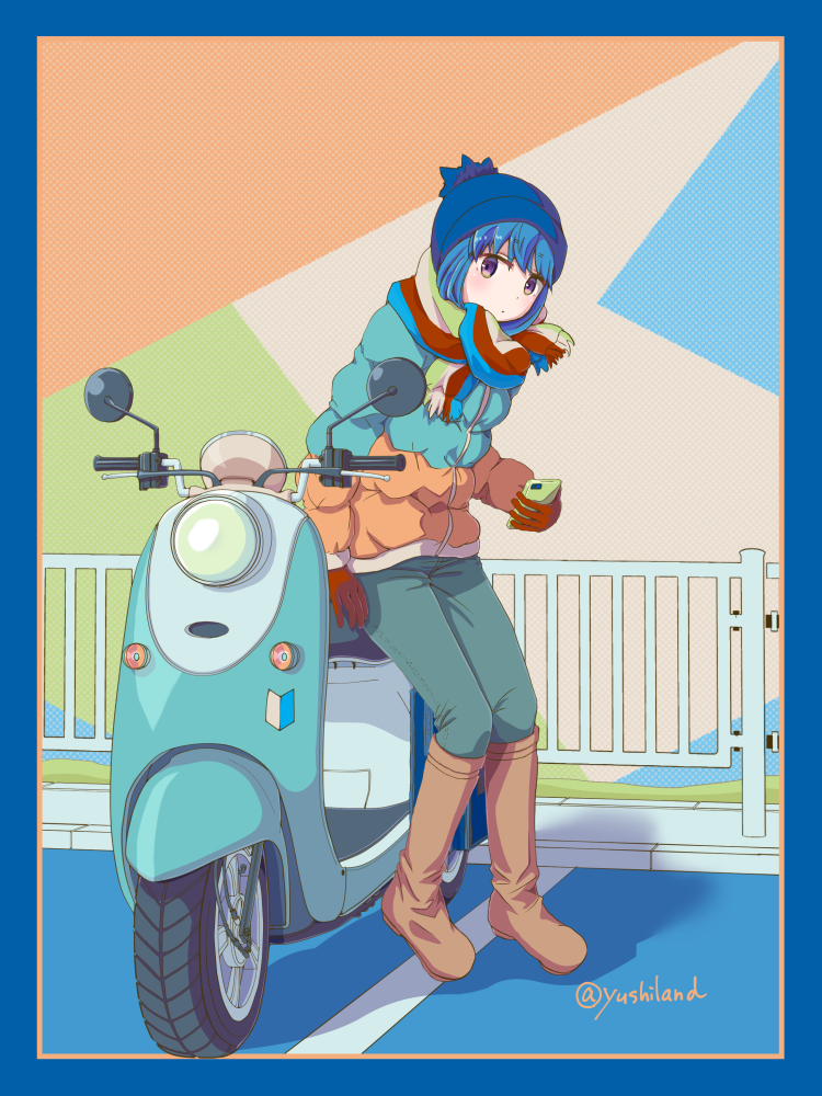 shima rin (yurucamp and 1 more) drawn by yusshii
