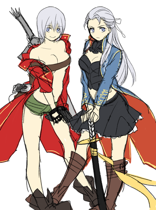 dante and vergil (devil may cry and 1 more) drawn by fuka_(kirrier)