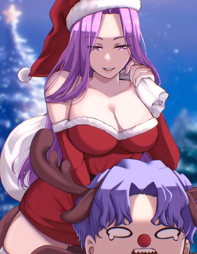 medusa and matou shinji (fate and 1 more) drawn by nikumaki43