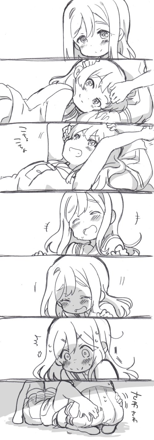 tsushima yoshiko and kunikida hanamaru (love live! and 1 more) drawn by mezashi_(mezamashi_set)