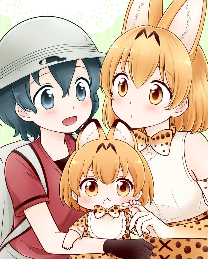 serval and kaban (kemono friends) drawn by migu_(migmig)