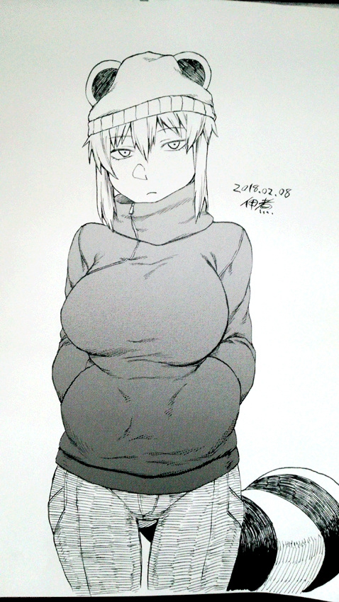 araiguma-san (original) drawn by tsukudani_(coke-buta)