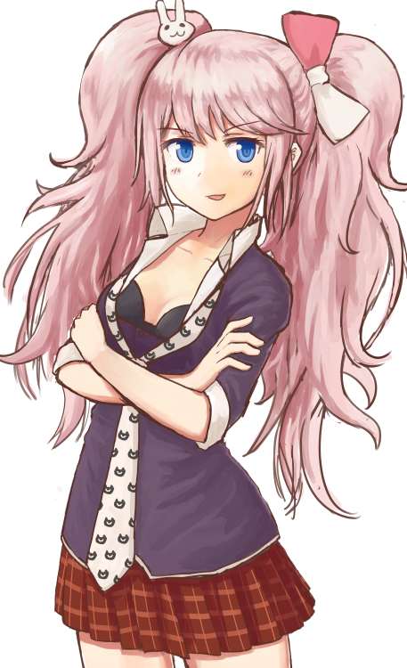enoshima junko (danganronpa and 1 more) drawn by hemoglo
