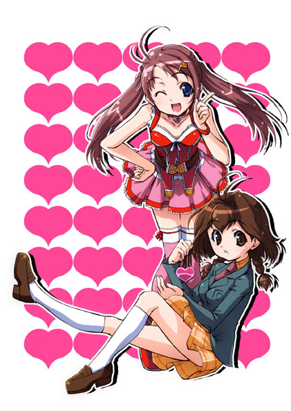 nanohana jiyuu and gusuku luna (choujuushin gravion and 1 more) drawn by pandaki_(aki)