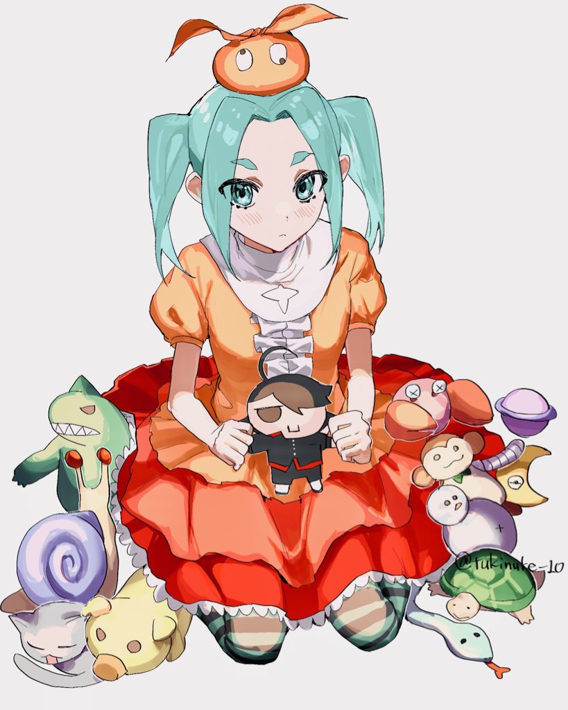 araragi koyomi and ononoki yotsugi (monogatari) drawn by tukinuke_10